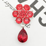 Colorful Rhinestone Flower Base Metal Findings For Jewelry Making
