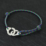 Colorful Rope Handcuff Bracelet 2mm Cotton String Adjustable Braclet