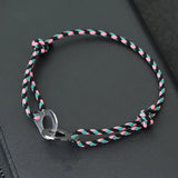 Colorful Rope Handcuff Bracelet 2mm Cotton String Adjustable Braclet