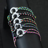 Colorful Rope Handcuff Bracelet 2mm Cotton String Adjustable Braclet