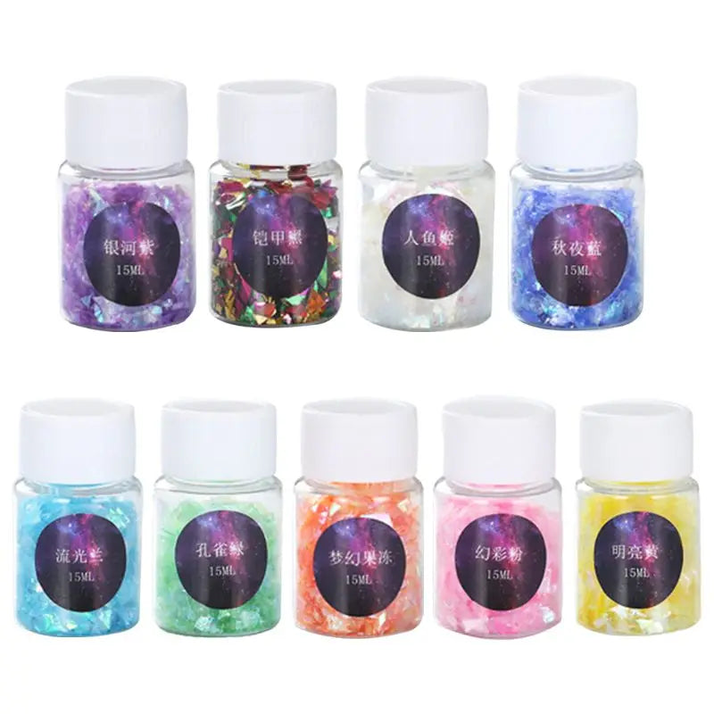 Colorful Shell Sugar Broken Pieces Flashing Debris Resin Jewelry