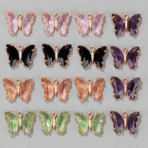 Colorful Crystal Butterfly Pendants Choker Jewelry