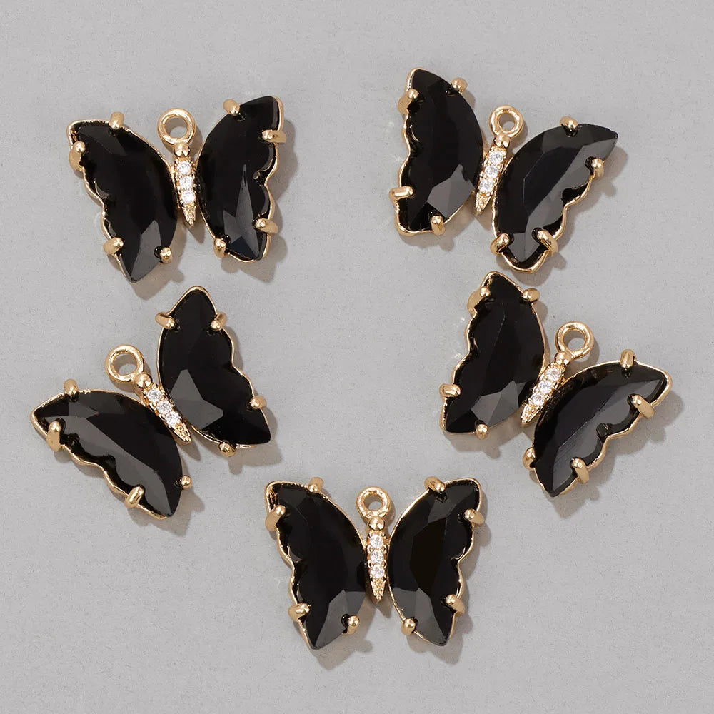 Colorful Crystal Butterfly Pendants Choker Jewelry