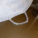 Colorful Transparent Crystal Round Necklace Romantic Clavicle Chain
