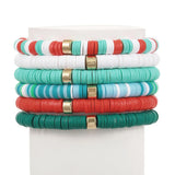 Soft Pottery Bracelet Set for Women Boho Beach Holiday