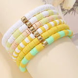 Soft Pottery Bracelet Set for Women Boho Beach Holiday