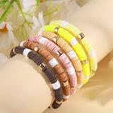 Bohemian Holiday Beach Soft Pottery Bracelet Set for Women