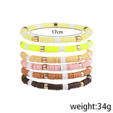 Bohemian Holiday Beach Soft Pottery Bracelet Set for Women