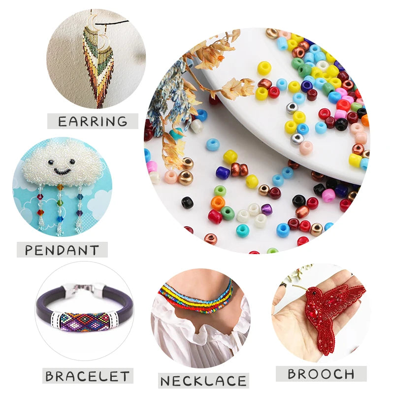 Colorful Spacer Beads Jewelry Making DIY Accessories Choker Box Set
