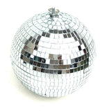 8" Disco Mirror Glitter Ball Silver Party Decor
