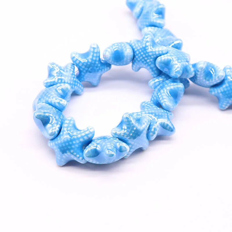 Colorful Starfish Ceramic Beads For Jewelry Making Necklace Bracelet