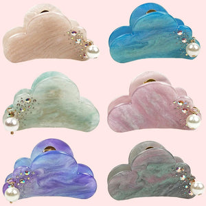 Colorful Starry Pearl Rhinestone Hair Pin Vintage Hair Accessories for Women