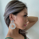 Colorful Rhinestone Statement Earrings for Women
