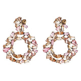Colorful Rhinestone Statement Earrings for Women