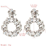 Colorful Rhinestone Statement Earrings for Women