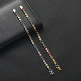 Heart Shape CZ Chain Bracelet Women Party Gift