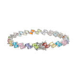 Colorful Stone Bracelet Brass CZ Chain Bracelets Women Jewelry Gift