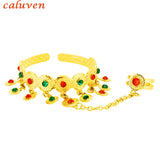 Colorful Stone Coin Bangle Ring Baby/Child