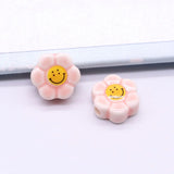 Colorful Sunflower Smile Face Ceramic Beads For DIY Necklace Bracelet
