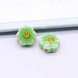 Colorful Sunflower Smile Face Ceramic Beads For DIY Necklace Bracelet