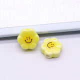 Colorful Sunflower Smile Face Ceramic Beads For DIY Necklace Bracelet