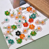 Colorful Crystal Glass Flower Beads for Jewelry Making