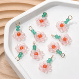 Colorful Crystal Glass Flower Beads for Jewelry Making