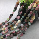 Colorful Tourmaline Beads Natural Loose Stone Irregular Gravel DIY