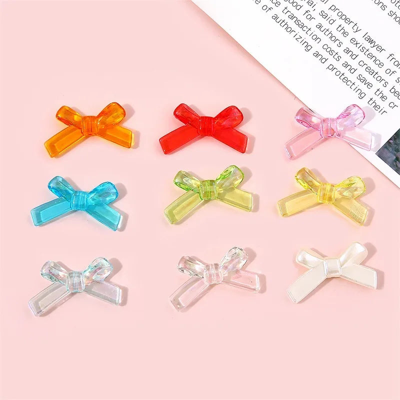Colorful Bow Acrylic Beads DIY Jewelry Making