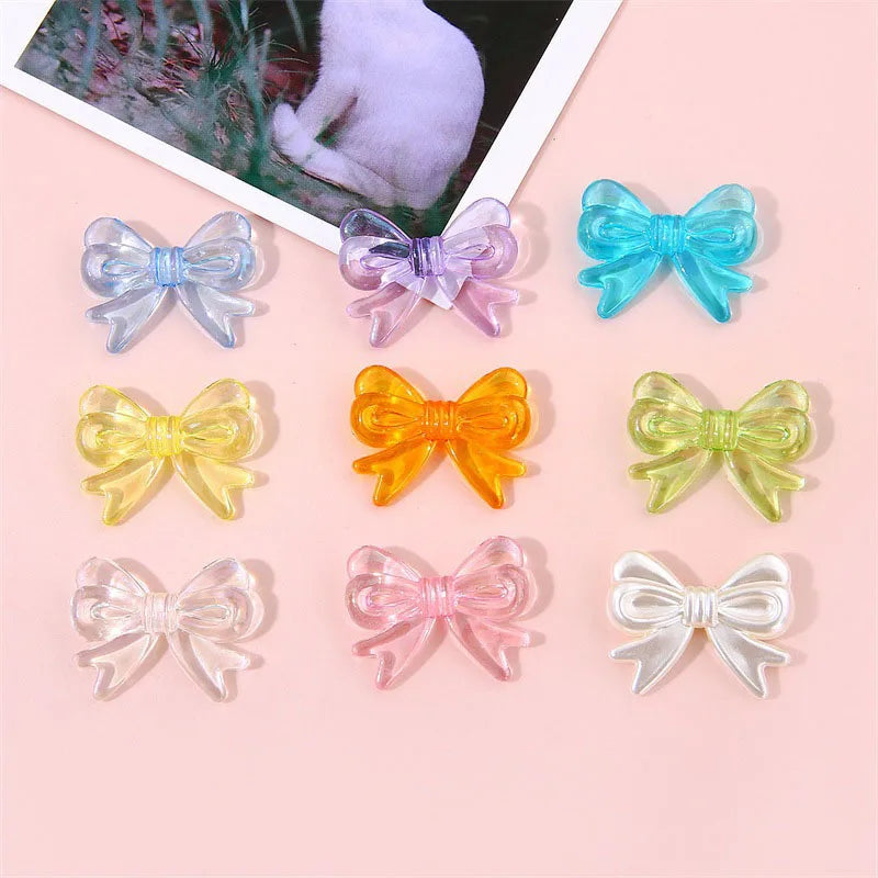 Colorful Bow Acrylic Beads DIY Jewelry Making