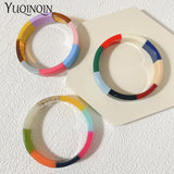 Colorful Geometric Cuff Bangle Bracelets for Women