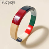 Colorful Geometric Cuff Bangle Bracelets for Women