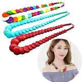 Colorful Turquoise Choker Necklace for Women Beaded Stone Jewelry