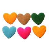 Velvet Winter Style Heart Patch Sticker 50pcs