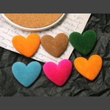 Velvet Winter Style Heart Patch Sticker 50pcs