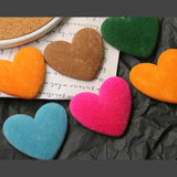 Velvet Winter Style Heart Patch Sticker 50pcs