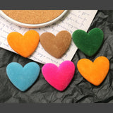 Velvet Winter Style Heart Patch Sticker 50pcs