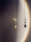 Colorful Water Drop Crystal Sun Catcher Moon and Hoops Suncatchers