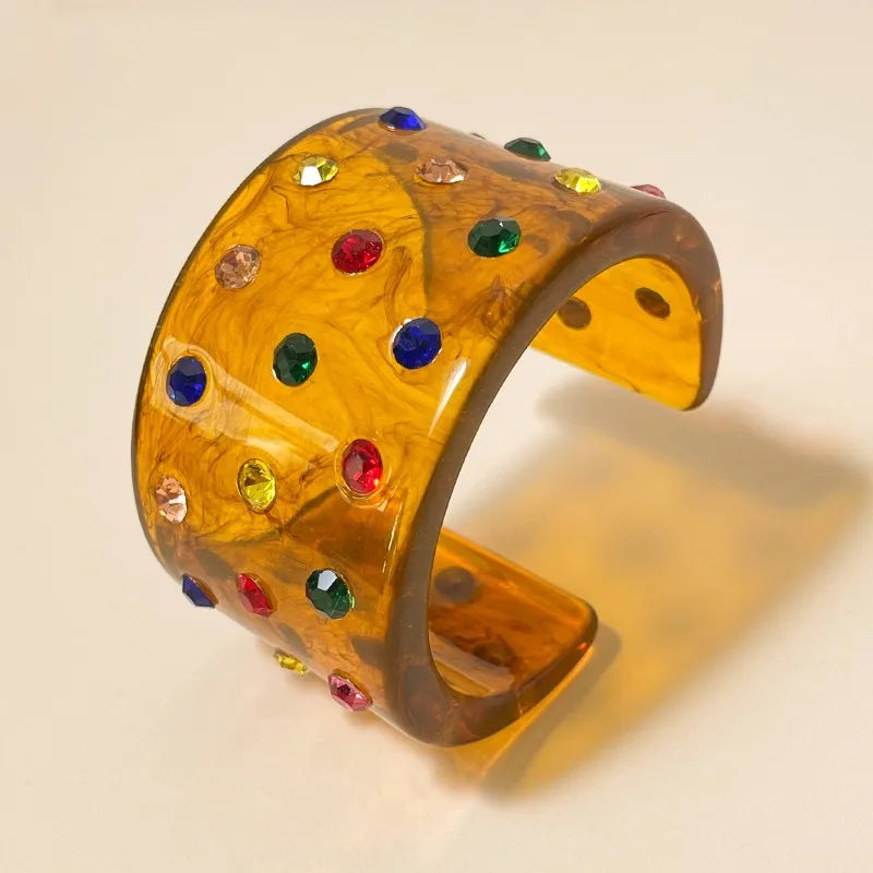 Colorful Acrylic Bangles for Women Girls