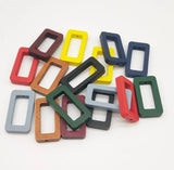 Colorful Wood Rectangle Bead 20pcs