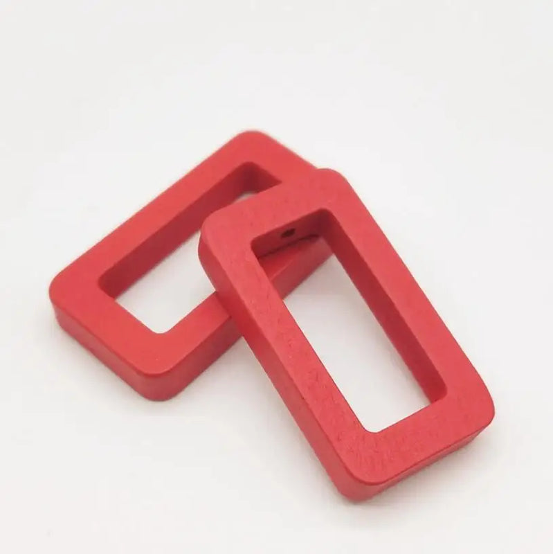 Colorful Wood Rectangle Bead 20pcs