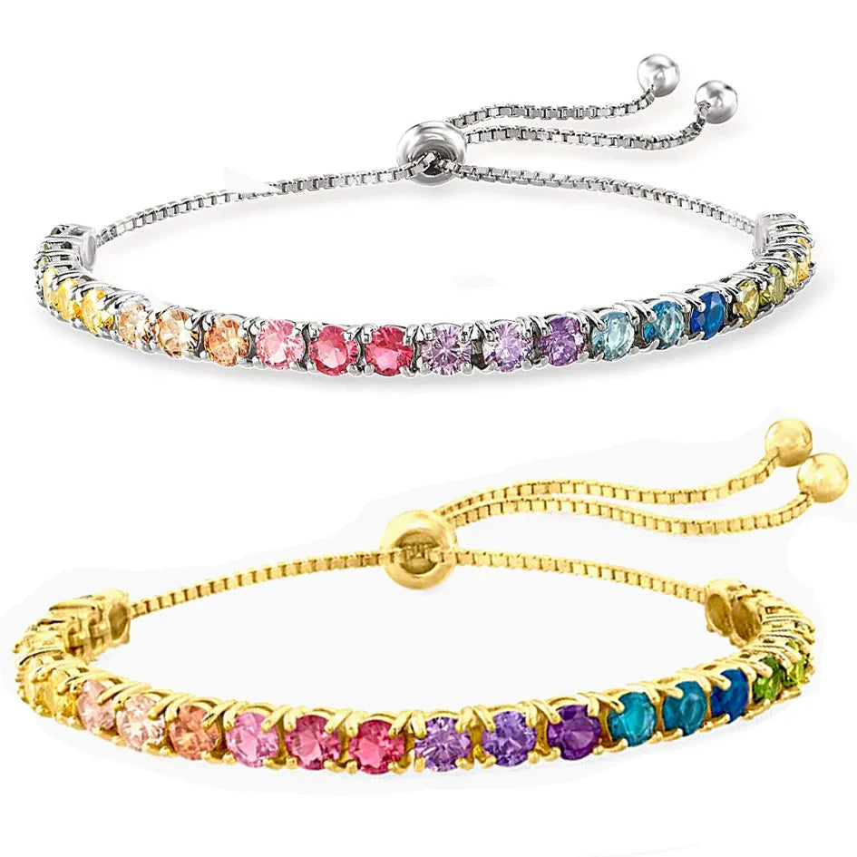 Colorful Zircon Bracelet Full Diamond Crystal Bracelet For Women