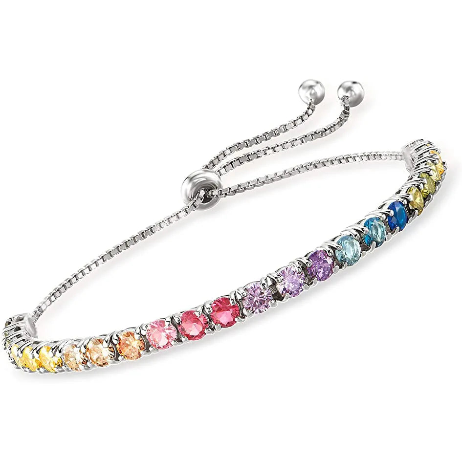 Colorful Zircon Bracelet Full Diamond Crystal Bracelet For Women