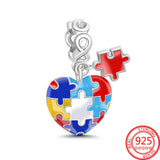 Colorful Zircon Four-leaf Clover Charm Bracelet 925 Silver Girl Birthday Gift