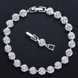 Colorful Zircon S925 Silver Bracelet Amethyst Emerald Gemstone