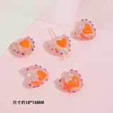 Hand-painted Wave Dot Love Glass Beads DIY Jewelry