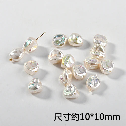 Colorful Shell Pearl Peach Heart Rectangle DIY Jewelry Making Accessories