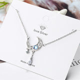 Colorful Moon Necklace Sweet Clavicle Chain