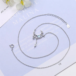 Colorful Moon Necklace Sweet Clavicle Chain