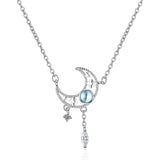 Colorful Moon Necklace Sweet Clavicle Chain